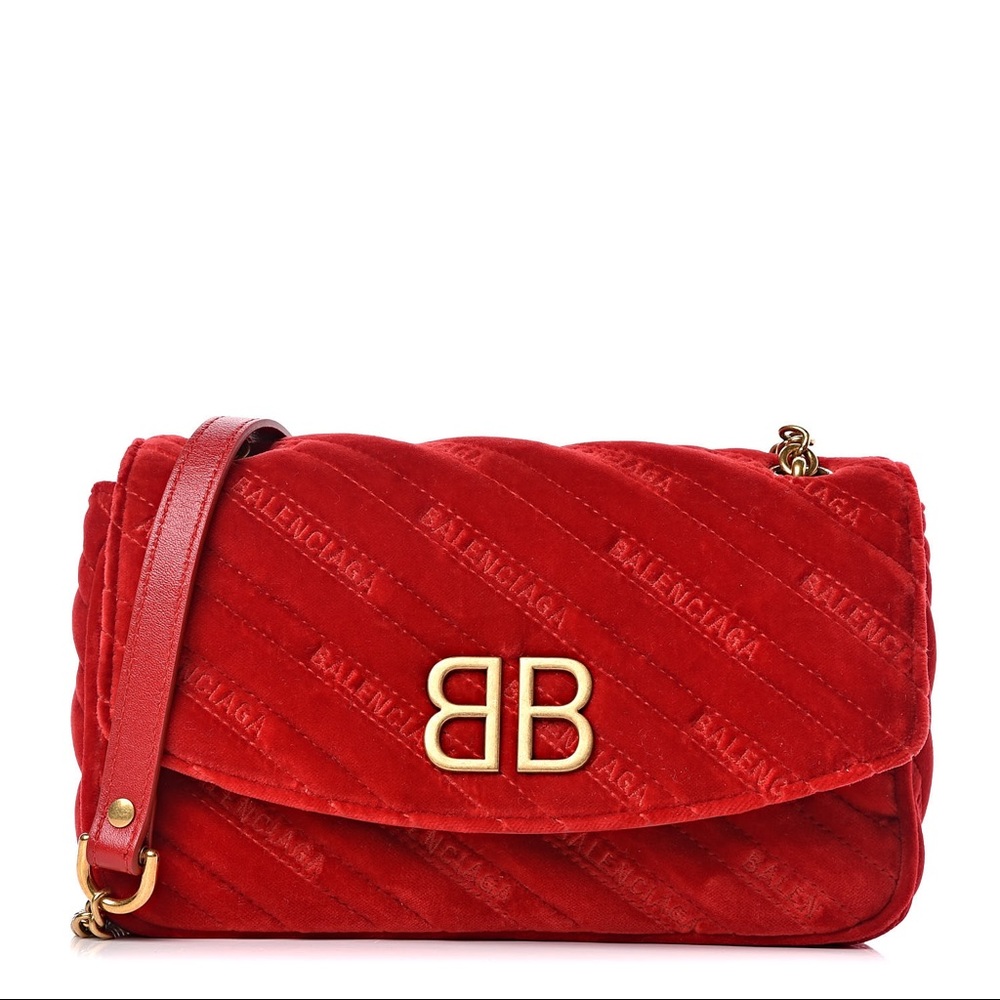 ❌Sold❌ BALENCIAGA Velvet Round S Chain Wallet